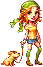 Spring pixel doll