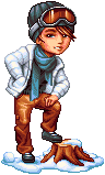 Winter pixel doll