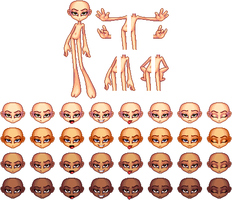 Raine pixel doll base