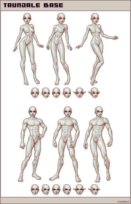 Taundale abalone pixel doll base