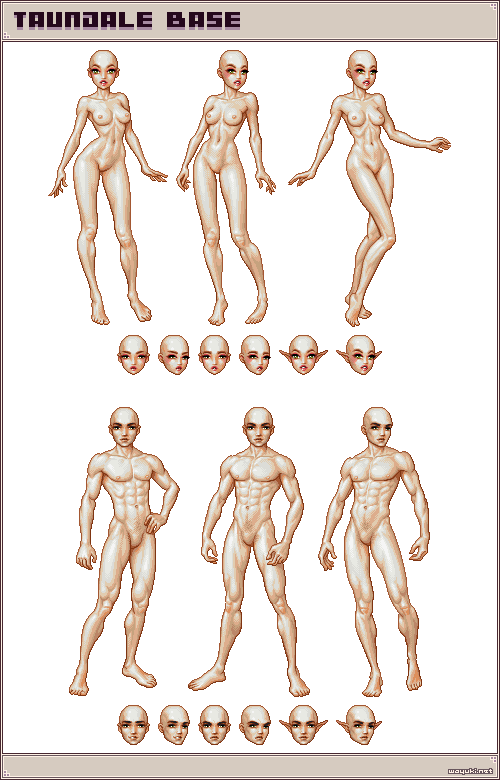 Taundale pale pixel doll base