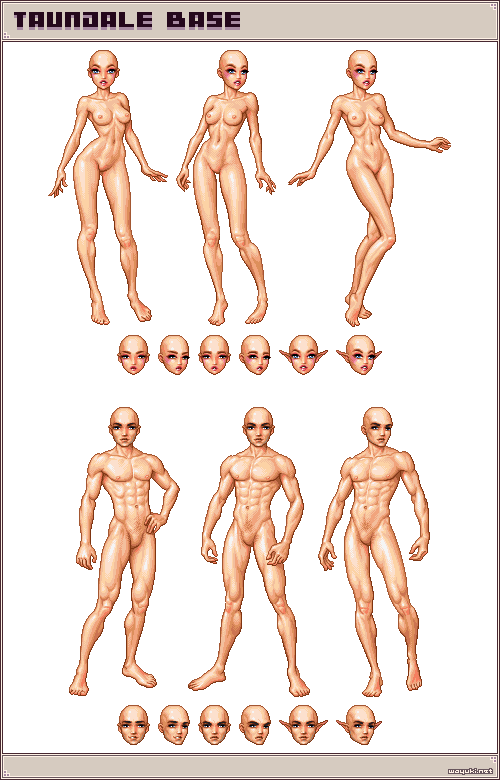 Taundale peach pixel doll base