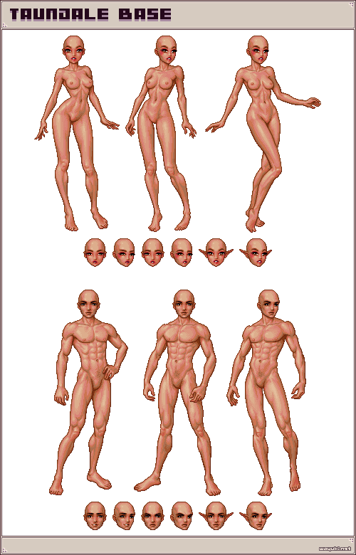 Taundale tan pixel doll base