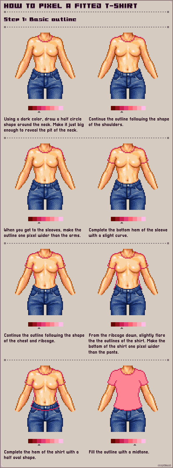 How to pixel sneakers step 1