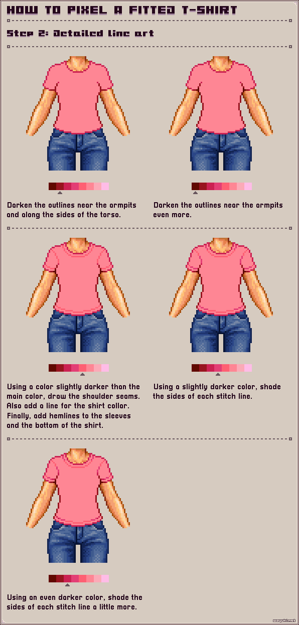How to pixel sneakers step 2